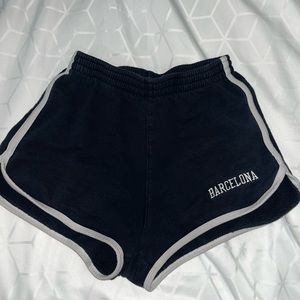 Navy blue with white detail short shorts “Barcelona”